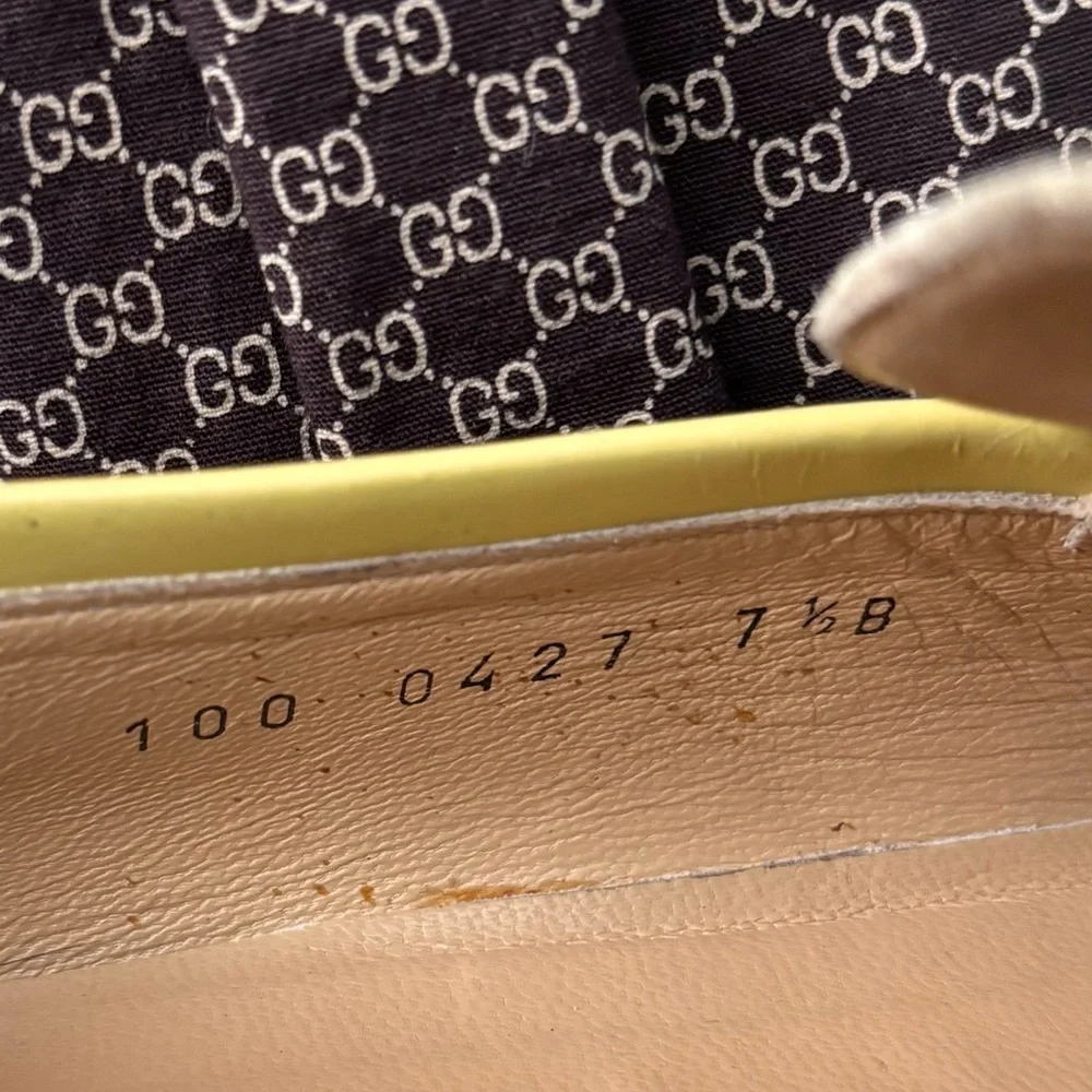 Gucci Pistachio green Leather Loafers with Silver Accent 7.5B - Picture 8 of 10